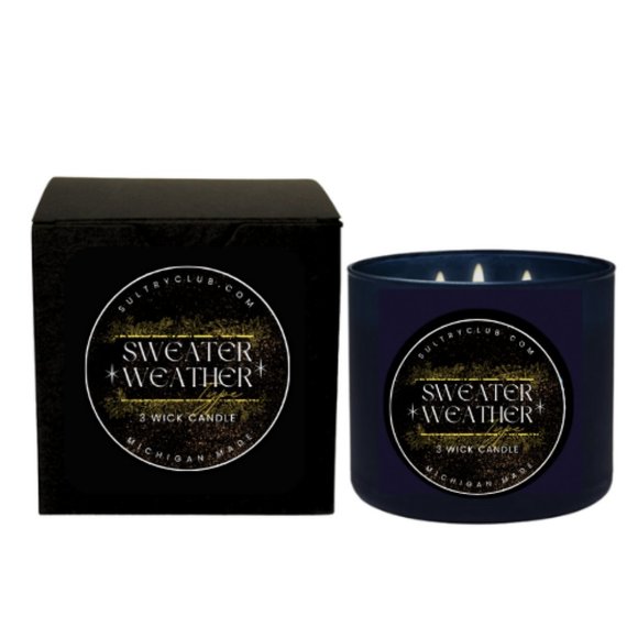 Sweater Weather (OUR VERSION) 3 WICK CANDLE - Picture 1 of 4